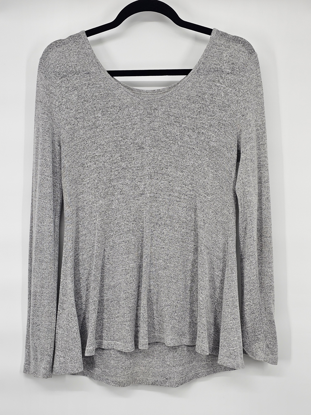 Cute Flare Hem Top Gray Cupio Small